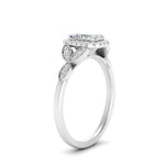 Load image into Gallery viewer, radiant-cut-lab-grown-diamond-ring-with-pavé-leaves-in-white-gold-FD9827RARANGLE2-NL-WG.jpg?v=1770891303