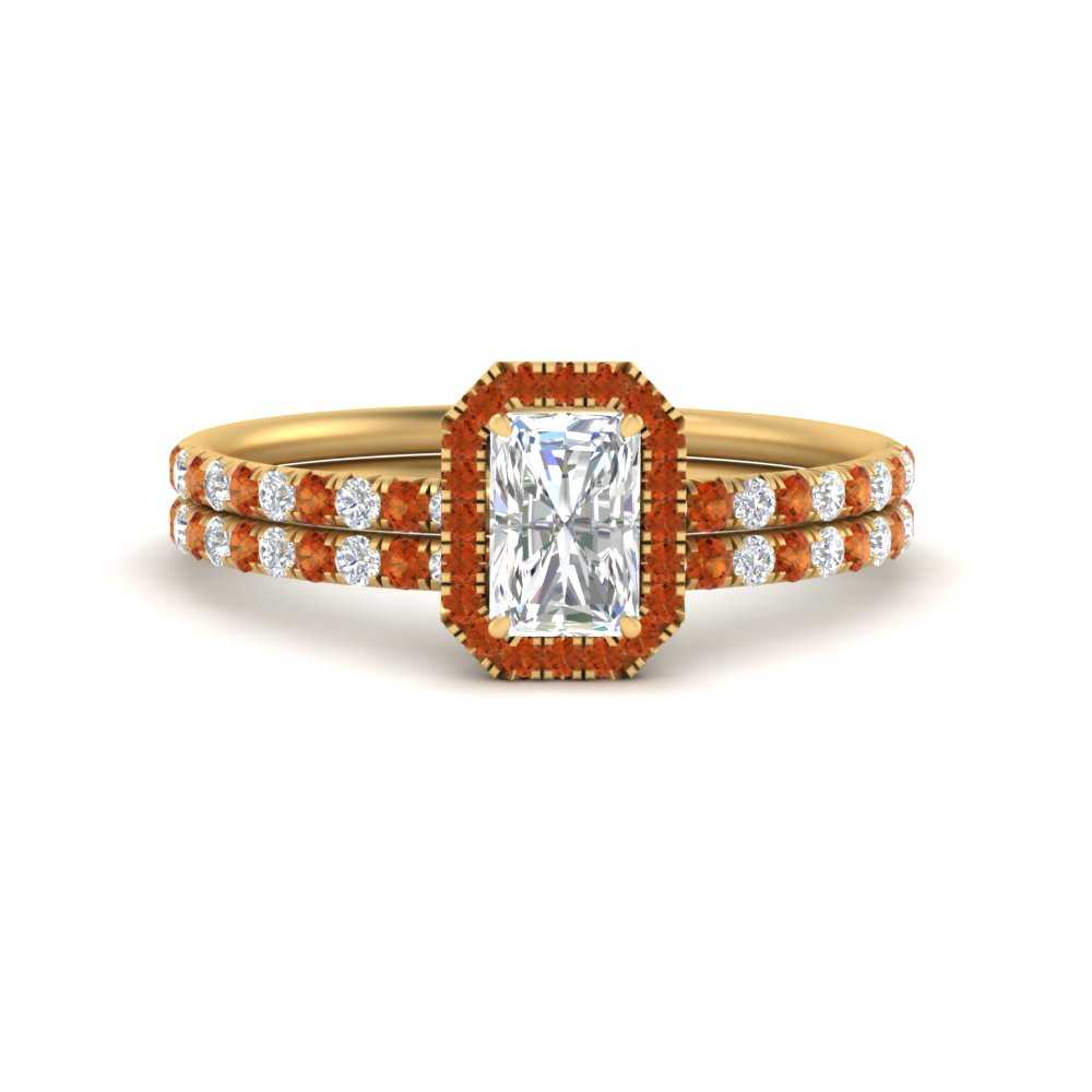 radiant-cut-orange-sapphire-halo-wedding-ring-set-in-yellow-gold-FD-8523RAGSAOR-NL-YG