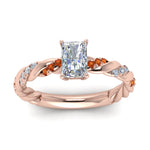 Load image into Gallery viewer, radiant-cut-orange-sapphire-twisted-vine-engagement-ring-in-rose-gold-FD9127RARGSAORANGLE5-NL-RG

