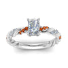 Load image into Gallery viewer, radiant-cut-orange-sapphire-twisted-vine-engagement-ring-in-white-gold-FD9127RARGSAORANGLE5-NL-WG