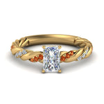 Load image into Gallery viewer, radiant-cut-orange-sapphire-twisted-vine-engagement-ring-in-yellow-gold-FD9127RARGSAOR-NL-YG
