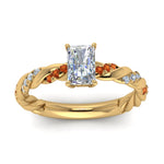 Load image into Gallery viewer, radiant-cut-orange-sapphire-twisted-vine-engagement-ring-in-yellow-gold-FD9127RARGSAORANGLE5-NL-YG
