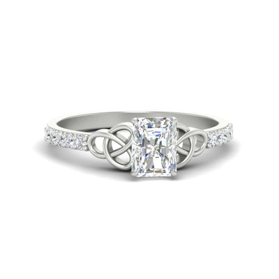 Radiant Cut Petite Celtic Engagement Ring