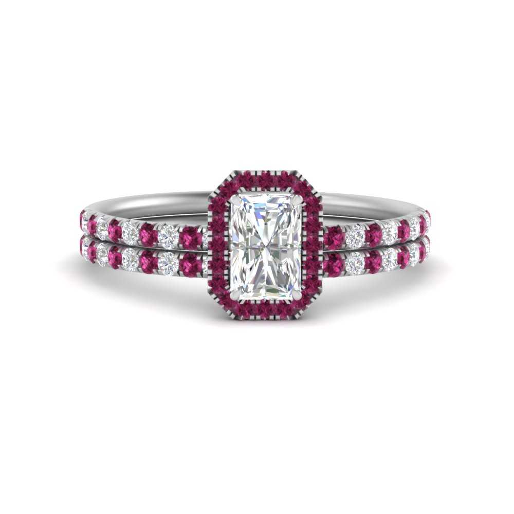 radiant-cut-pink-sapphire-halo-wedding-ring-set-in-white-gold-FD-8523RAGSADRPI-NL-WG
