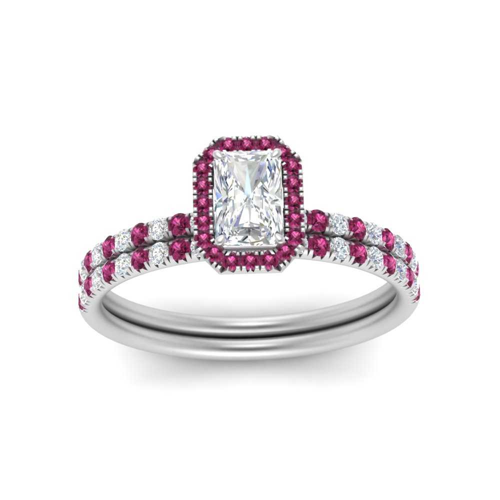 radiant-cut-pink-sapphire-halo-wedding-ring-set-in-white-gold-FD-8523RAGSADRPI-NL-WG