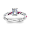 Load image into Gallery viewer, radiant-cut-pink-sapphire-twisted-vine-engagement-ring-in-white-gold-FD9127RARGSADRPIANGLE5-NL-WG