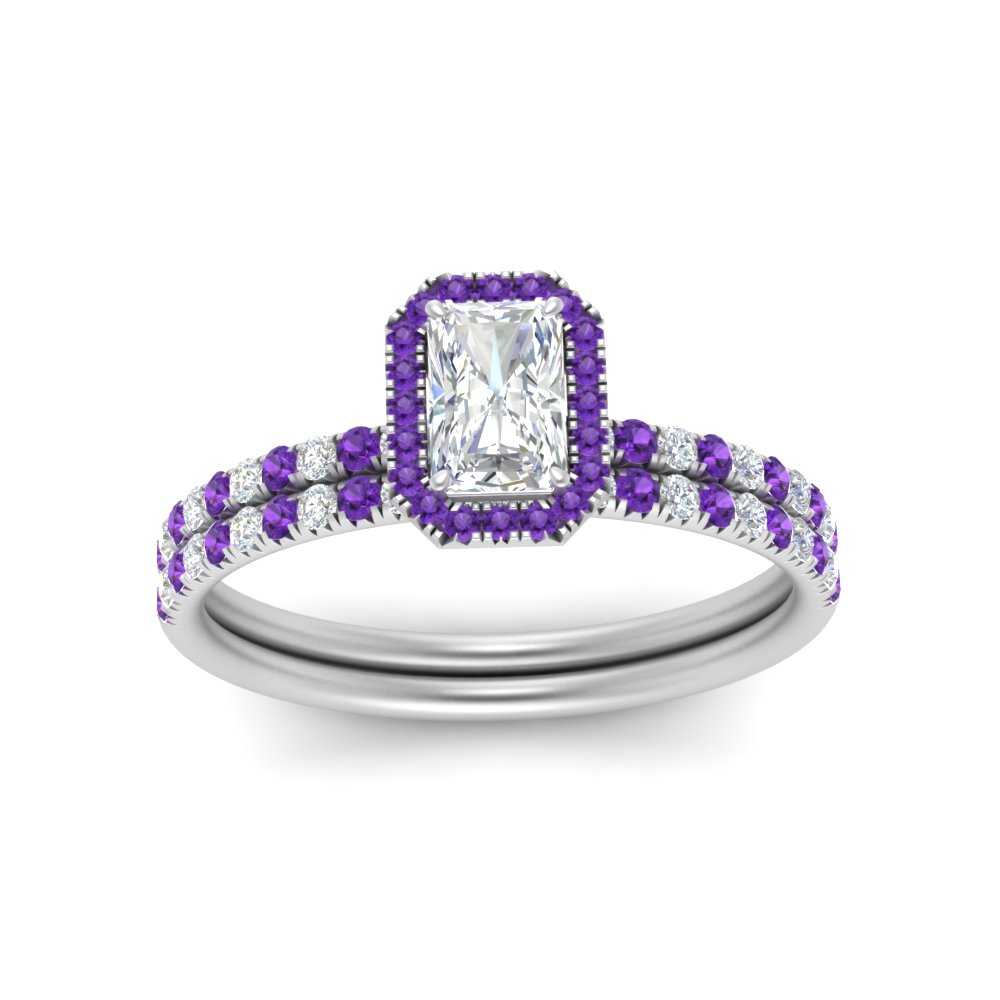 radiant-cut-purple-topaz-halo-wedding-ring-set-in-white-gold-FD-8523RAGVITO-NL-WG