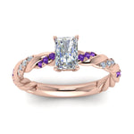 Load image into Gallery viewer, radiant-cut-purple-topaz-twisted-vine-engagement-ring-in-rose-gold-FD9127RARGVITOANGLE5-NL-RG
