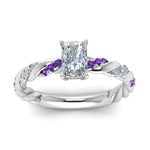 Load image into Gallery viewer, radiant-cut-purple-topaz-twisted-vine-engagement-ring-in-white-gold-FD9127RARGVITOANGLE5-NL-WG
