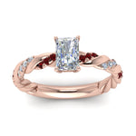Load image into Gallery viewer, radiant-cut-ruby-twisted-vine-engagement-ring-in-rose-gold-FD9127RARGRUDRANGLE5-NL-RG
