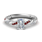 Load image into Gallery viewer, radiant-cut-ruby-twisted-vine-engagement-ring-in-white-gold-FD9127RARGRUDR-NL-WG
