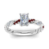 Load image into Gallery viewer, radiant-cut-ruby-twisted-vine-engagement-ring-in-white-gold-FD9127RARGRUDRANGLE5-NL-WG