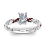 Load image into Gallery viewer, radiant-cut-ruby-twisted-vine-engagement-ring-in-white-gold-FD9127RARGRUDRANGLE5-NL-WG
