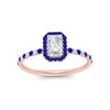 Load image into Gallery viewer, radiant-cut-sapphire-halo-petite-engagement-ring-in-rose-gold-FD8523RARGSABLANGLE3-NL-RG