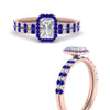 Load image into Gallery viewer, radiant-cut-sapphire-halo-wedding-ring-set-in-rose-gold-FD-8523RAGSABL-NL-RG
