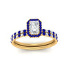 Load image into Gallery viewer, radiant-cut-sapphire-halo-wedding-ring-set-in-yellow-gold-FD-8523RAGSABL-NL-YG