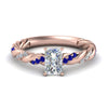 Load image into Gallery viewer, radiant-cut-sapphire-twisted-vine-engagement-ring-in-rose-gold-FD9127RARGSABL-NL-RG