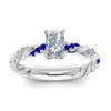 Load image into Gallery viewer, radiant-cut-sapphire-twisted-vine-engagement-ring-in-white-gold-FD9127RARGSABLANGLE5-NL-WG