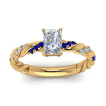 Load image into Gallery viewer, radiant-cut-sapphire-twisted-vine-engagement-ring-in-yellow-gold-FD9127RARGSABLANGLE5-NL-YG

