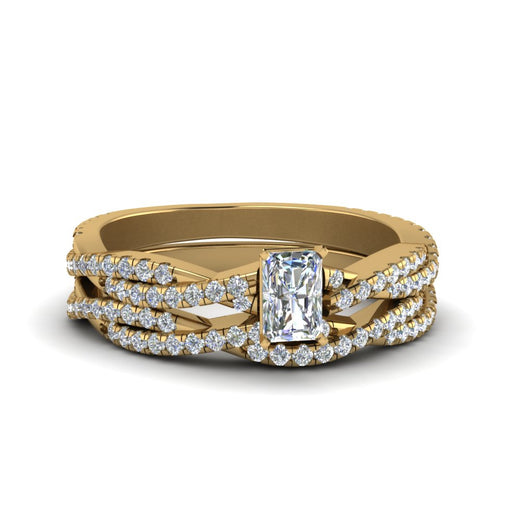 radiant-cut-simple-diamond-twisted-vine-bridal-ring-sets-in-14K-yellow-gold-FD8233RA-NL-YG