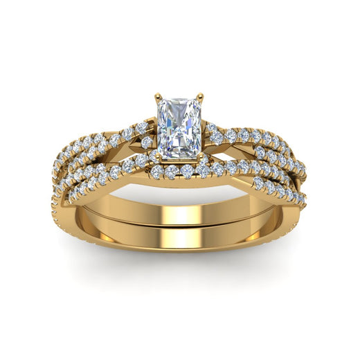 radiant-cut-simple-diamond-twisted-vine-bridal-ring-sets-in-14K-yellow-gold-FD8233RA-NL-YG