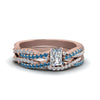 Load image into Gallery viewer, radiant-cut-simple-diamond-twisted-vine-bridal-ring-sets-with-ice-blue-topaz-in-14K-rose-gold-FD8233RAGICBLTO-NL-RG