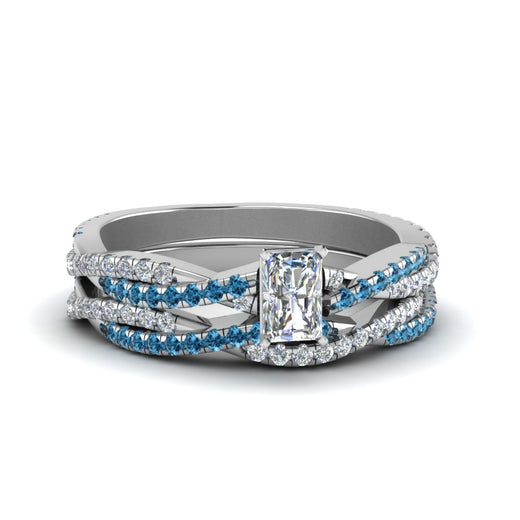 radiant-cut-simple-diamond-twisted-vine-bridal-ring-sets-with-ice-blue-topaz-in-14K-white-gold-FD8233RAGICBLTO-NL-WG