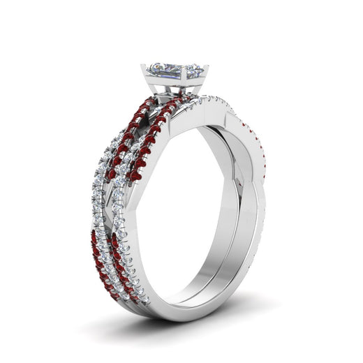 radiant-cut-simple-diamond-twisted-vine-bridal-ring-sets-with-ruby-in-950-Platinum-FD8233RAGRUDR-NL-WG