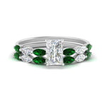 Load image into Gallery viewer, radiant-cut-single-prong-marquise-emerald-engagement-ring-and-band-in-FD9939RAGEMGR-NL-WG
