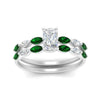 Load image into Gallery viewer, radiant-cut-single-prong-marquise-emerald-engagement-ring-and-band-in-FD9939RAGEMGR-NL-WG