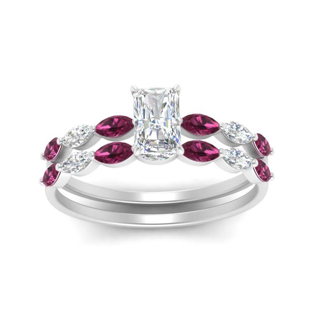 radiant-cut-single-prong-marquise-pink-sapphire-engagement-ring-and-band-in-FD9939RAGSADRPI-NL-WG