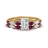 Load image into Gallery viewer, radiant-cut-single-prong-marquise-pink-sapphire-engagement-ring-and-band-in-FD9939RAGSADRPI-NL-YG