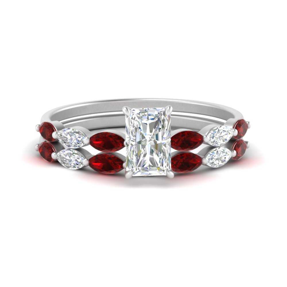 radiant-cut-single-prong-marquise-ruby-engagement-ring-and-band-in-FD9939RAGRUDR-NL-WG