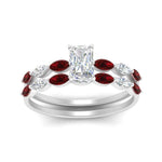 Load image into Gallery viewer, radiant-cut-single-prong-marquise-ruby-engagement-ring-and-band-in-FD9939RAGRUDR-NL-WG
