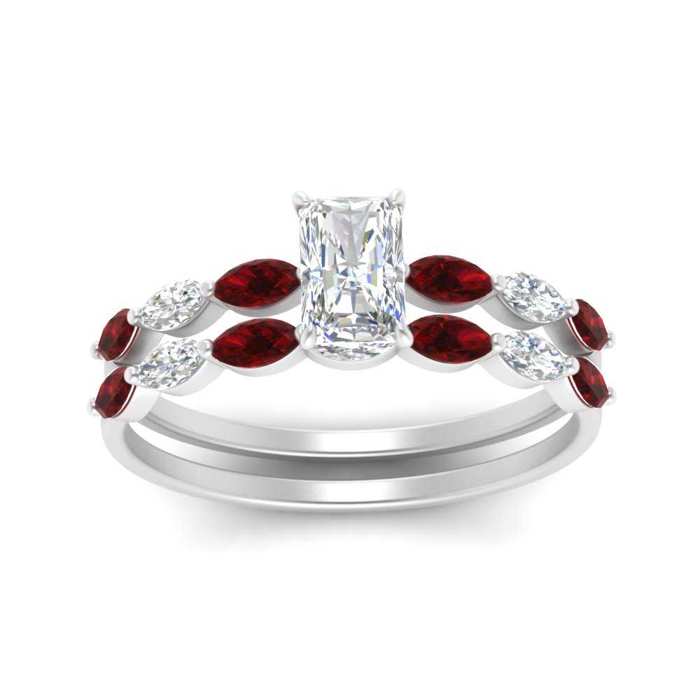 radiant-cut-single-prong-marquise-ruby-engagement-ring-and-band-in-FD9939RAGRUDR-NL-WG