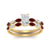 Load image into Gallery viewer, radiant-cut-single-prong-marquise-ruby-engagement-ring-and-band-in-FD9939RAGRUDR-NL-YG