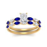Load image into Gallery viewer, radiant-cut-single-prong-marquise-sapphire-engagement-ring-and-band-in-FD9939RAGSABL-NL-YG
