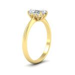 Load image into Gallery viewer, Radiant Solitaire Cathedral Ring With Floral Head