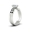 Load image into Gallery viewer, radiant-cut-swirl-channel-diamond-bridal-set-with-black-diamond-in-white-gold-FDENS4028RAGBLACK-NL-WG.jpg