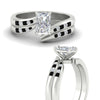 Load image into Gallery viewer, radiant-cut-swirl-channel-diamond-bridal-set-with-black-diamond-in-white-gold-FDENS4028RAGBLACK-NL-WG.jpg