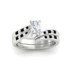 Load image into Gallery viewer, radiant-cut-swirl-channel-diamond-bridal-set-with-black-diamond-in-white-gold-FDENS4028RAGBLACK-NL-WG.jpg
