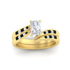 Load image into Gallery viewer, radiant-cut-swirl-channel-diamond-bridal-set-with-black-diamond-in-yellow-gold-FDENS4028RAGBLACK-NL-YG.jpg