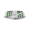 Load image into Gallery viewer, radiant-cut-swirl-channel-diamond-bridal-set-with-emerald-in-white-gold-FDENS4028RAGEMGR-NL-WG.jpg