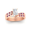 Load image into Gallery viewer, radiant-cut-swirl-channel-diamond-bridal-set-with-pink-sapphire-in-rose-gold-FDENS4028RAGSADRPI-NL-RG.jpg