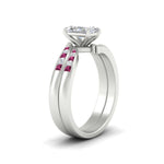 Load image into Gallery viewer, radiant-cut-swirl-channel-diamond-bridal-set-with-pink-sapphire-in-white-gold-FDENS4028RAGSADRPI-NL-WG.jpg
