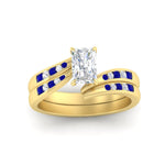 Load image into Gallery viewer, radiant-cut-swirl-channel-diamond-bridal-set-with-sapphire-in-yellow-gold-FDENS4028RAGSABL-NL-YG.jpg
