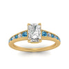 Load image into Gallery viewer, radiant-cut-swirl-engraved-channel-accent-diamond-engagement-ring-with-blue-topaz-in-FD122866RARGICBLTO-NL-YG