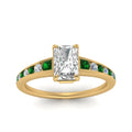 Thumbnail 72 - radiant-cut-swirl-engraved-channel-accent-diamond-engagement-ring-with-emerald-in-FD122866RARGEMGR-NL-YG