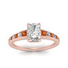 Load image into Gallery viewer, radiant-cut-swirl-engraved-channel-accent-diamond-engagement-ring-with-orange-sapphire-in-FD122866RARGSAOR-NL-RG