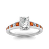 Load image into Gallery viewer, radiant-cut-swirl-engraved-channel-accent-diamond-engagement-ring-with-orange-sapphire-in-FD122866RARGSAOR-NL-WG